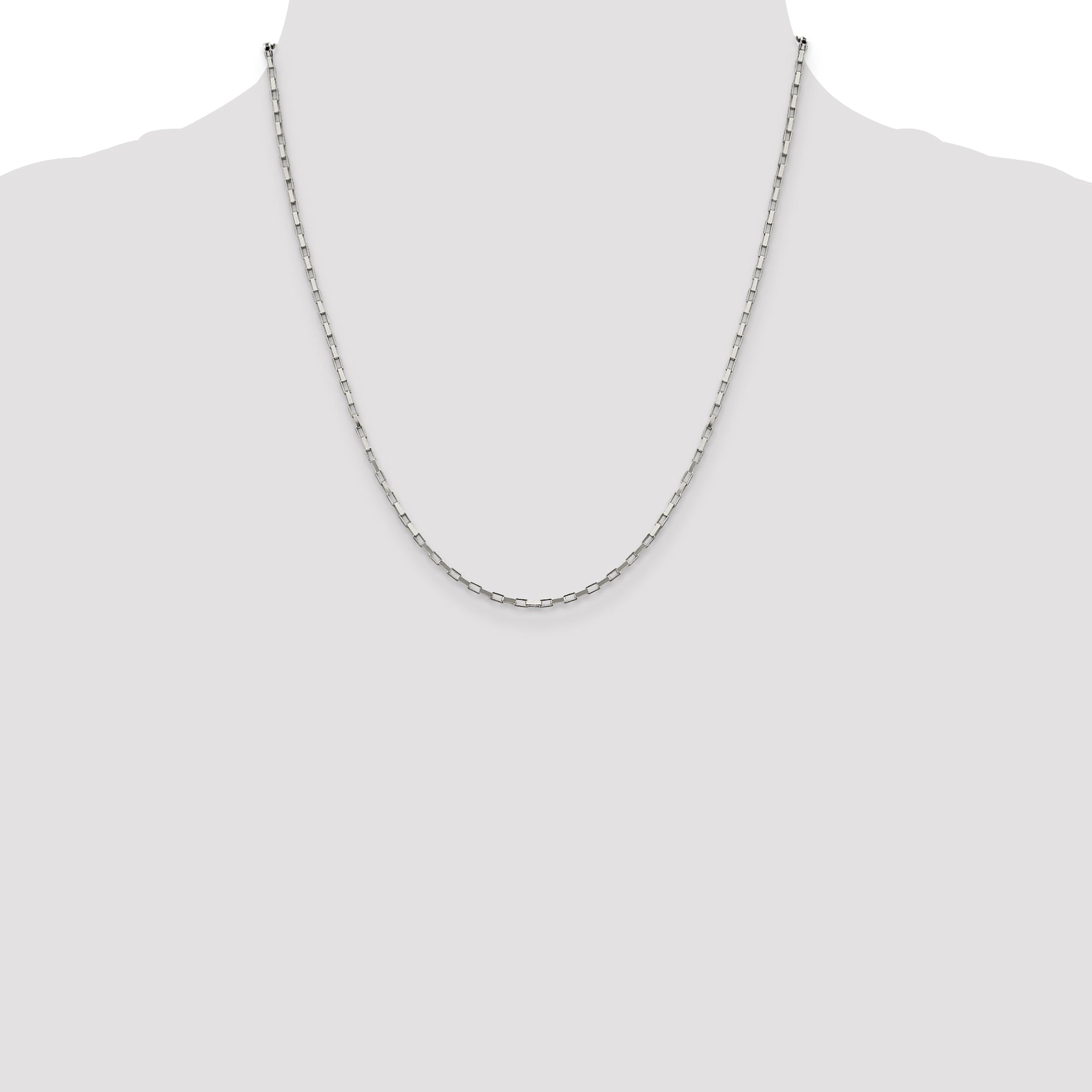 Sophia Jewelers 925 Sterling Silver Polished Box Chain for Women