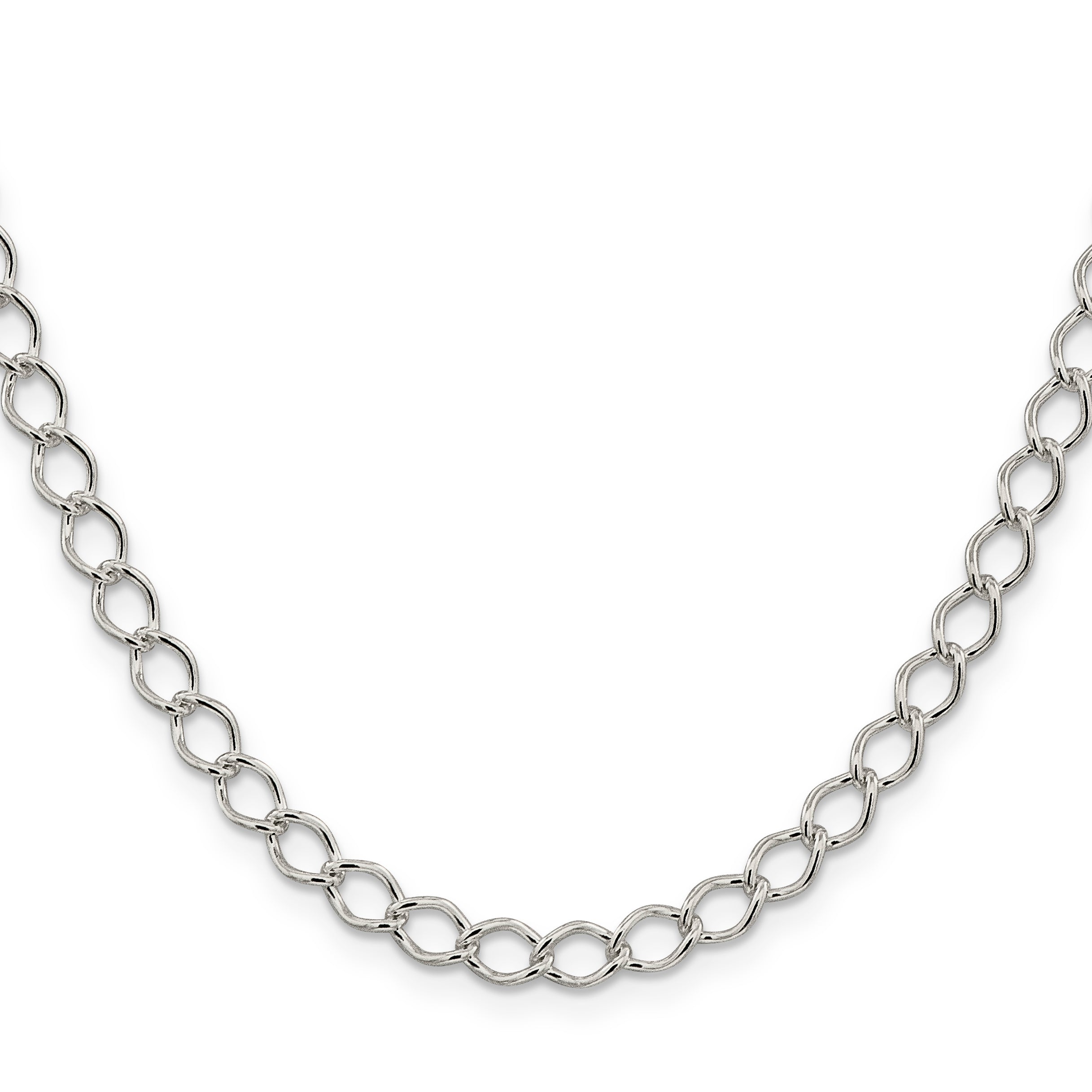 Sterling Silver 5.75mm Fancy Open Curb Chain