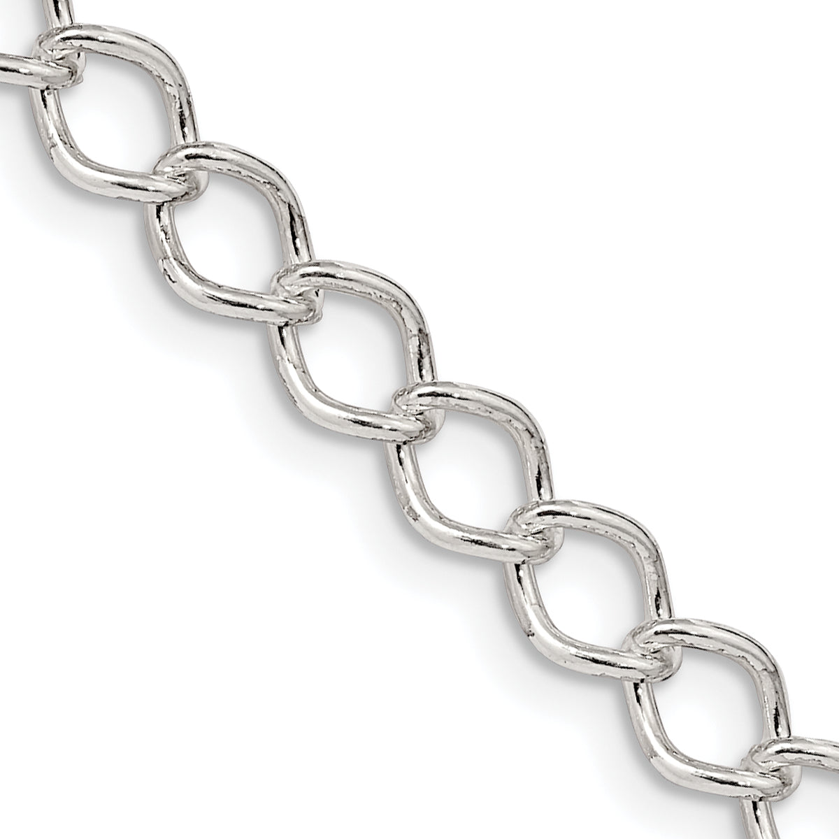 Sterling Silver 5.75mm Fancy Open Curb Chain