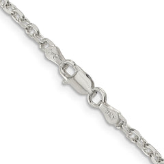 Sterling Silver 2.75mm Diamond-cut Forzantina Cable Chain