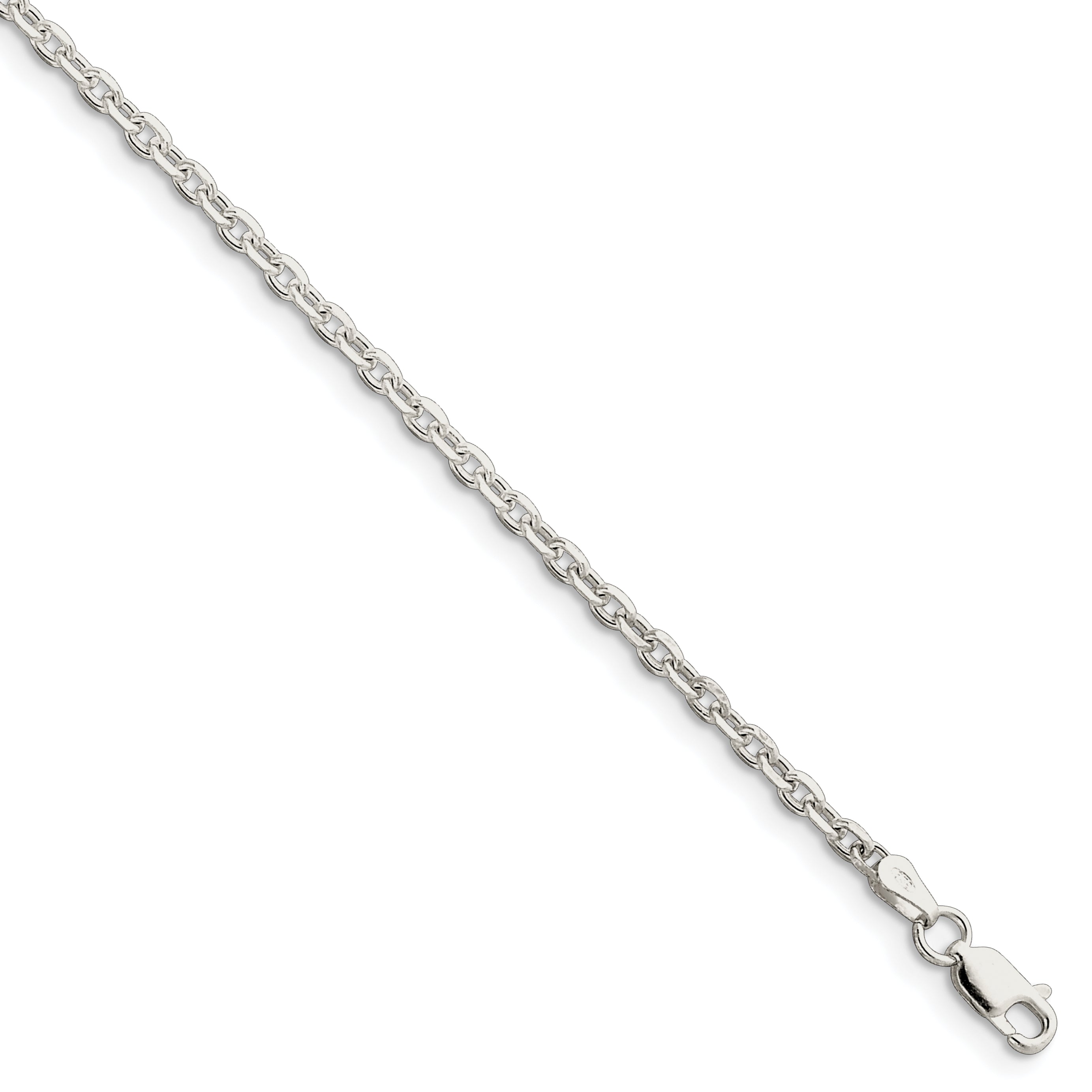 Sterling Silver 2.75mm Diamond-cut Cable Chain