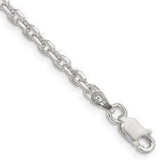 Sterling Silver 2.75mm Diamond-cut Forzantina Cable Chain