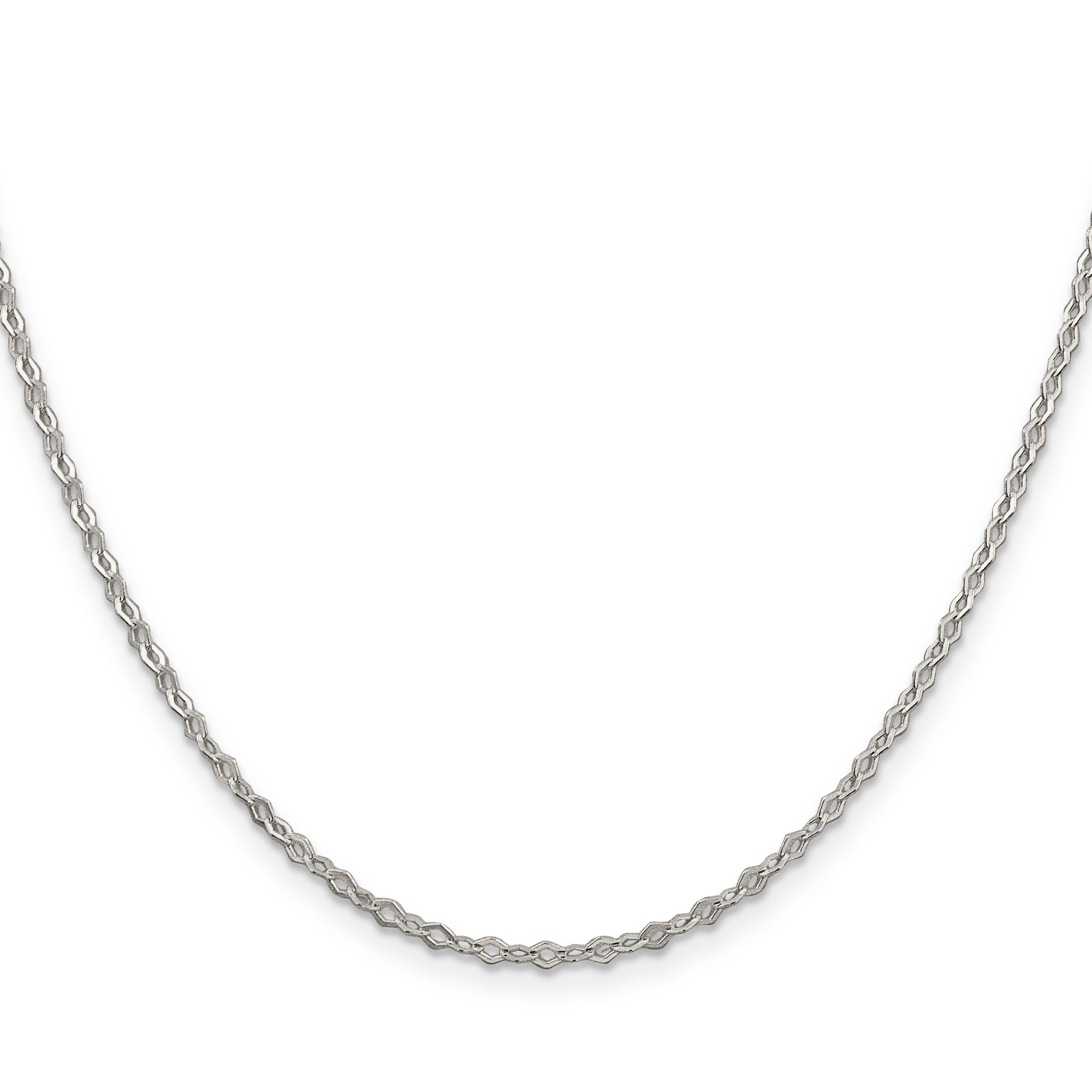 Sterling Silver 2.25mm Fancy Rolo Chain