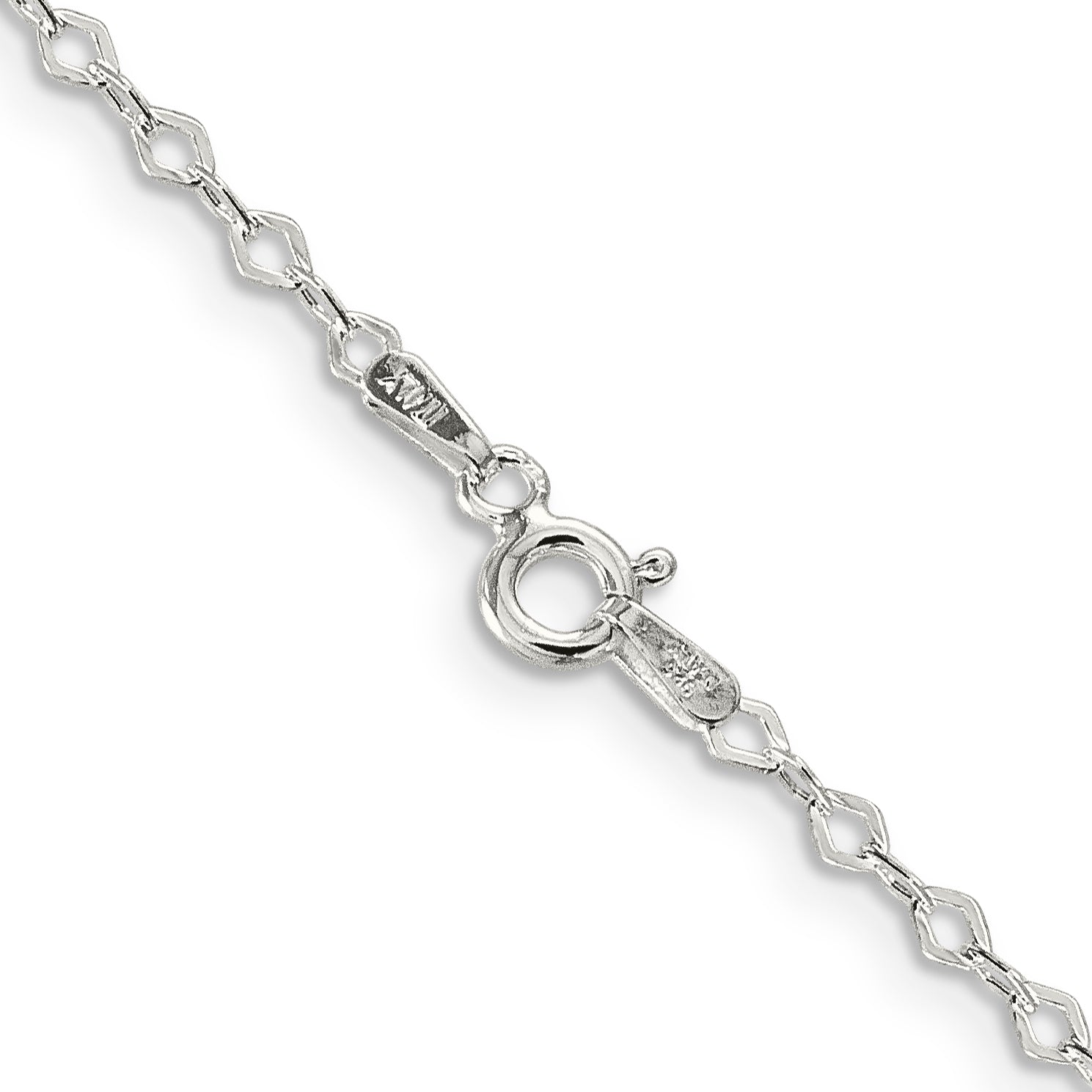 Sterling Silver 2.25mm Fancy Rolo Chain