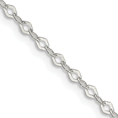 Sterling Silver 2.25mm Fancy Rolo Chain