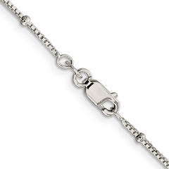 Sterling Silver 1.25mm Fancy Beaded Box Chain