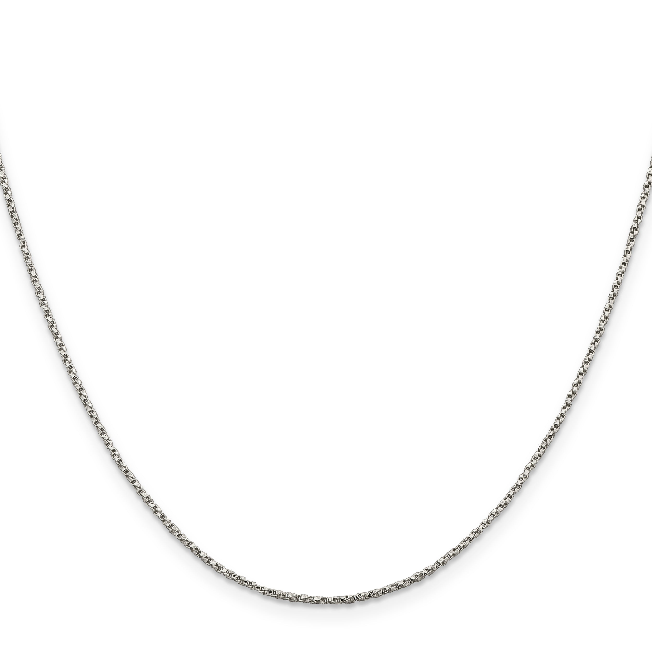 Sterling Silver 1.25mm Twisted Box Chain