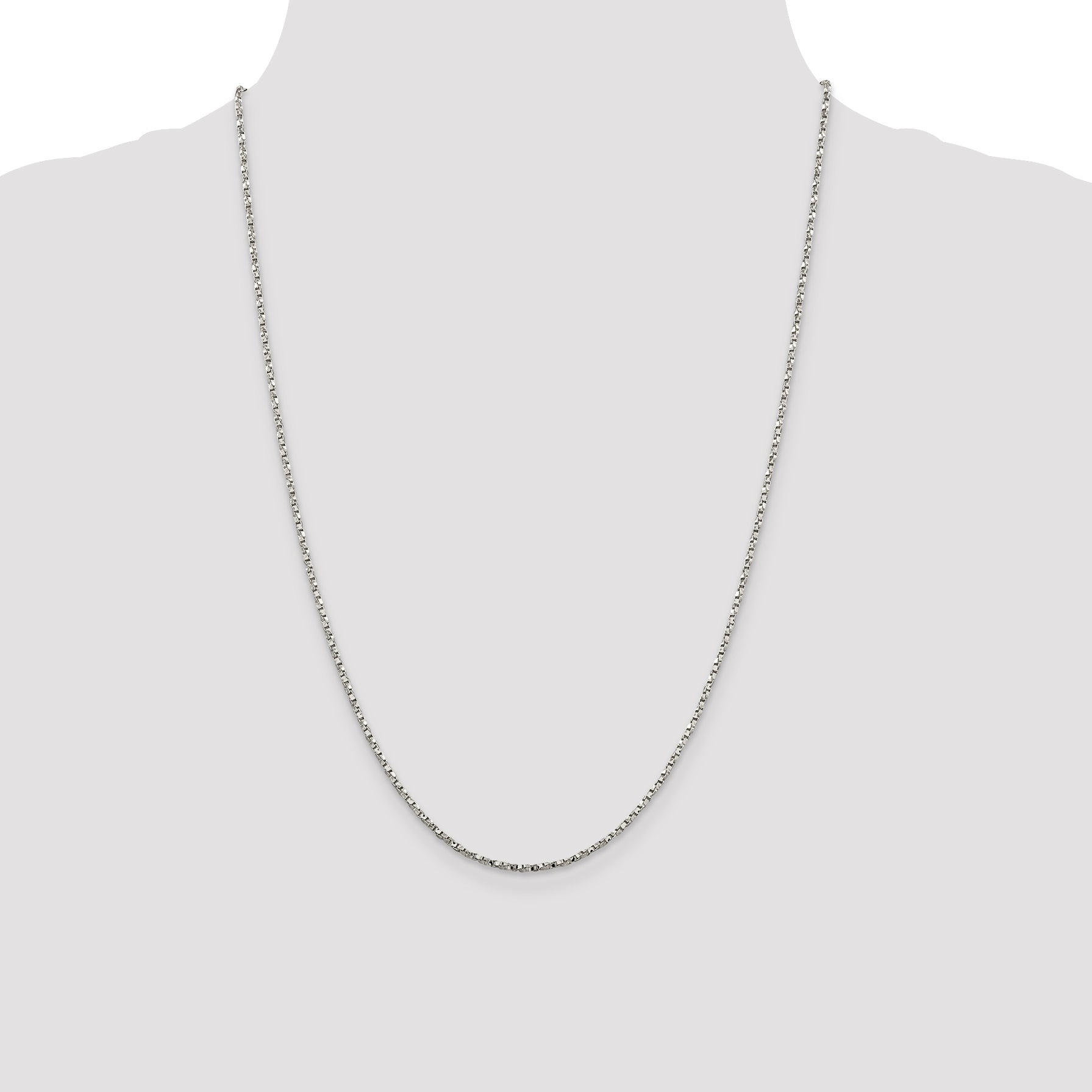 Sterling Silver 1.75mm Twisted Box Chain