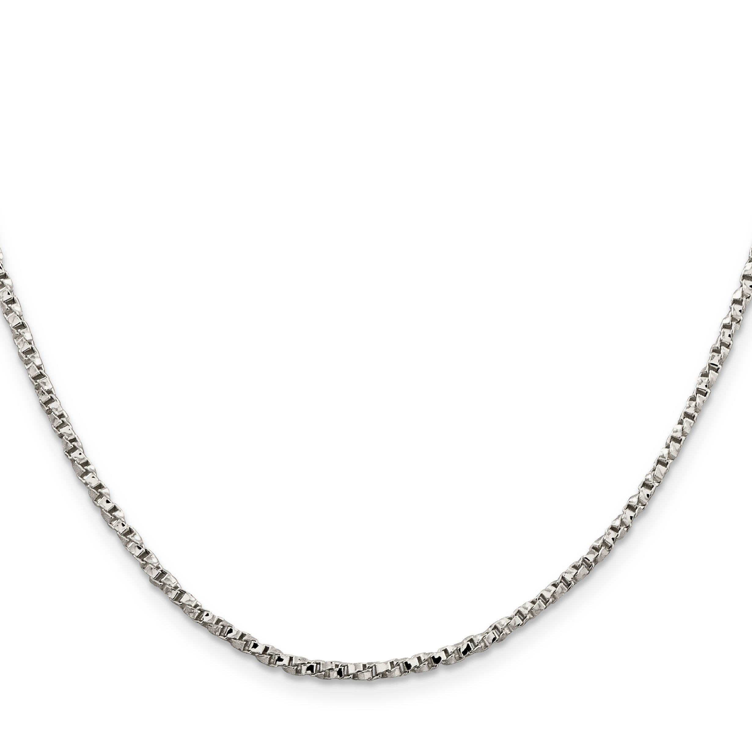 Sterling Silver 2.25mm Twisted Box Chain