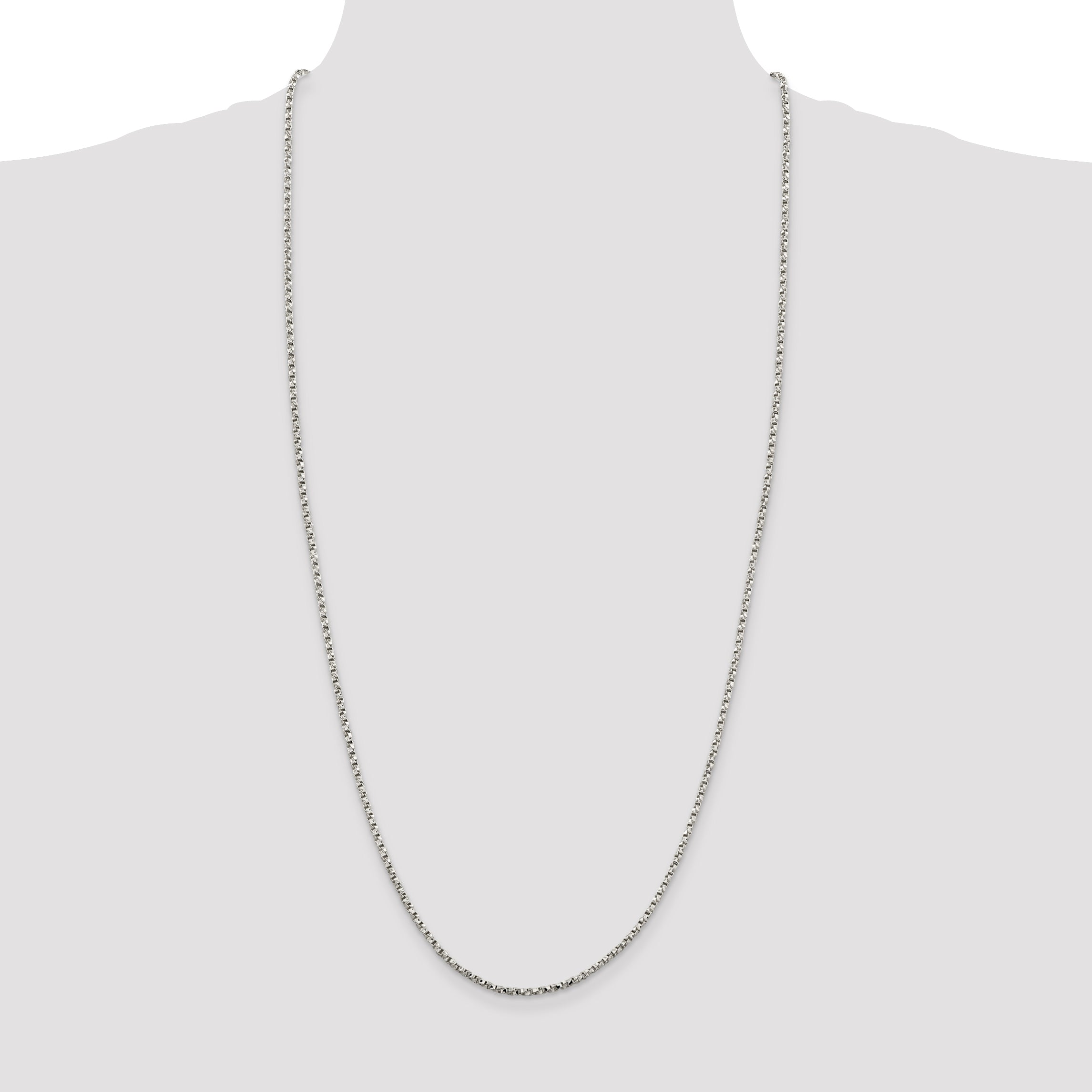 Sophia Jewelers Sterling Silver Twisted Box Chain Necklace 16 Elegant Women's Jewelry