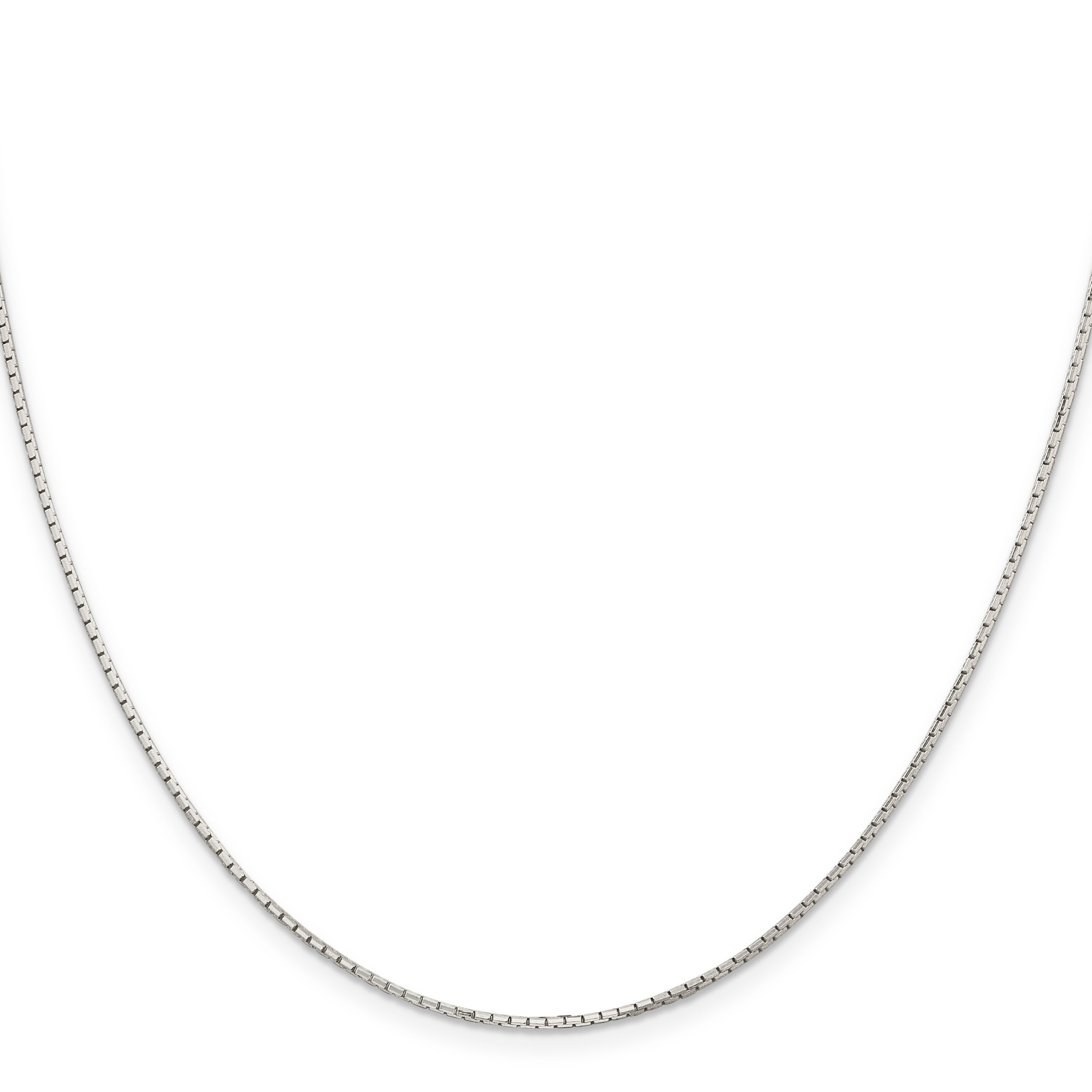 Sterling Silver 1.2mm 8 Sided Diamond-cut Mirror Box Chain