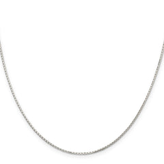 Sterling Silver 1.2mm 8 Sided Diamond-cut Mirror Box Chain