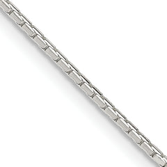 Sterling Silver 1.2mm 8 Sided Diamond-cut Mirror Box Chain