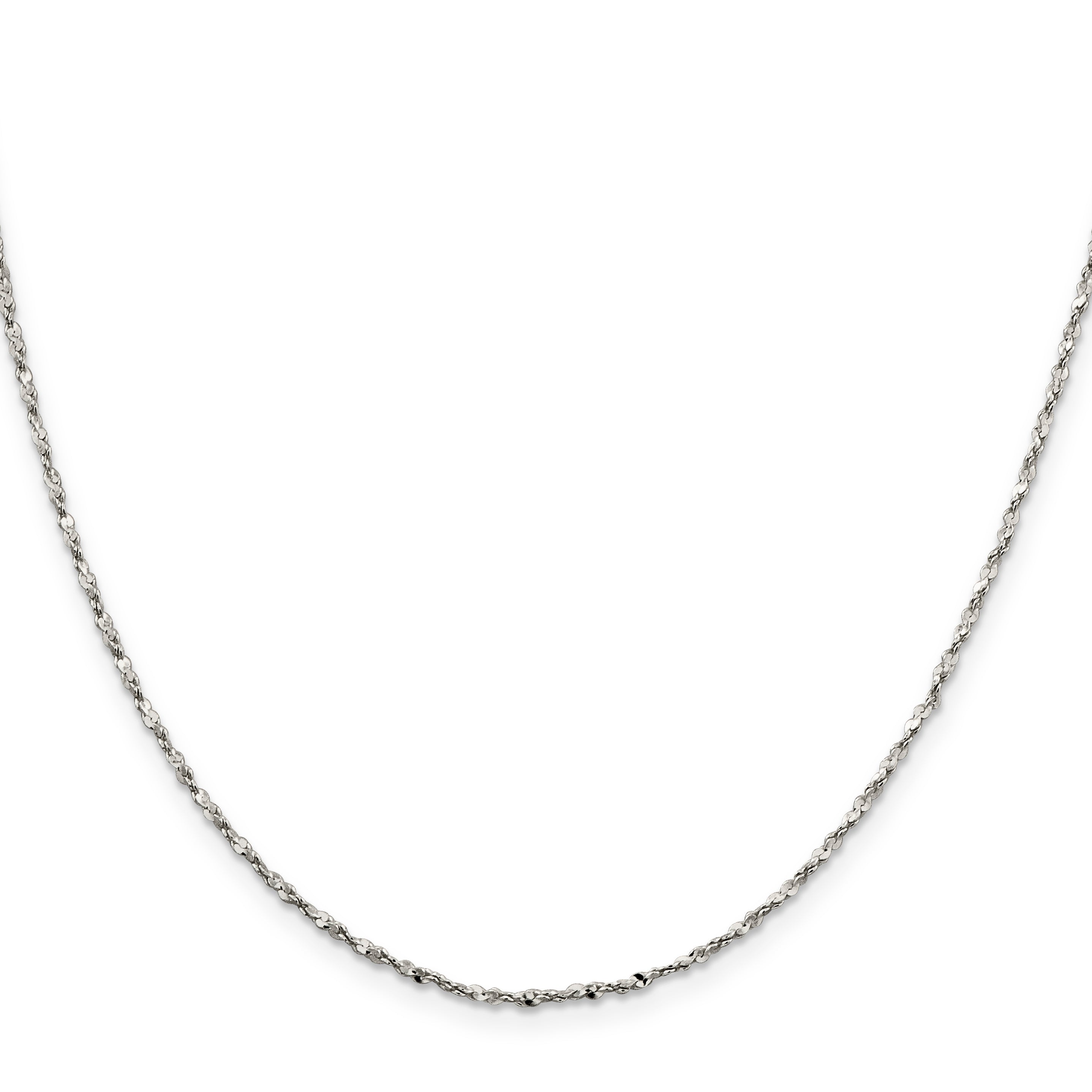 Sterling Silver 1.6mm Twisted Serpentine Chain