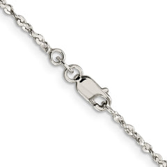 Sophia Jewelers Sterling Silver Polished Twisted Serpentine Chain Necklace