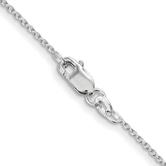 Sterling Silver Rhodium-plated 1.25mm Diamond-cut Forzantina Cable Chain