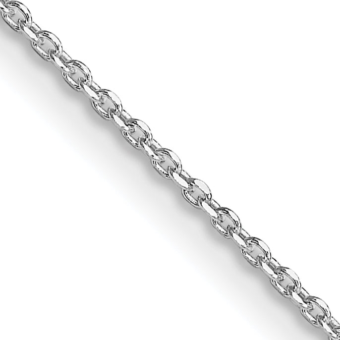 Sterling Silver Rhodium-plated 1.25mm Diamond-cut Forzantina Cable Chain