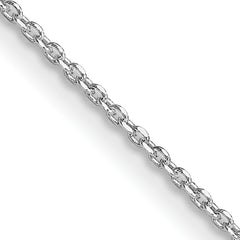 Sterling Silver Rhodium-plated 1.25mm Diamond-cut Forzantina Cable Chain