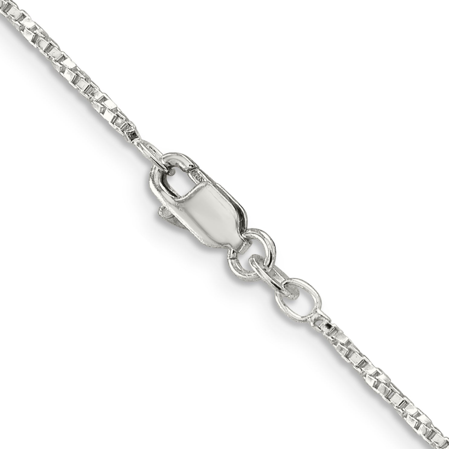 Sterling Silver 925 Women's Polished Twisted Box Chain Necklace 16 Elegant