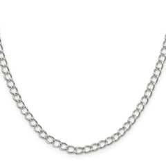 Sterling Silver 4.5mm Half round Wire Open Curb Chain