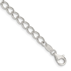 Sterling Silver 4.5mm Half round Wire Open Curb Chain