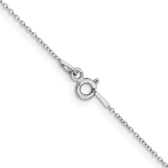 Sterling Silver 1mm Rhodium-plated Cable Chain