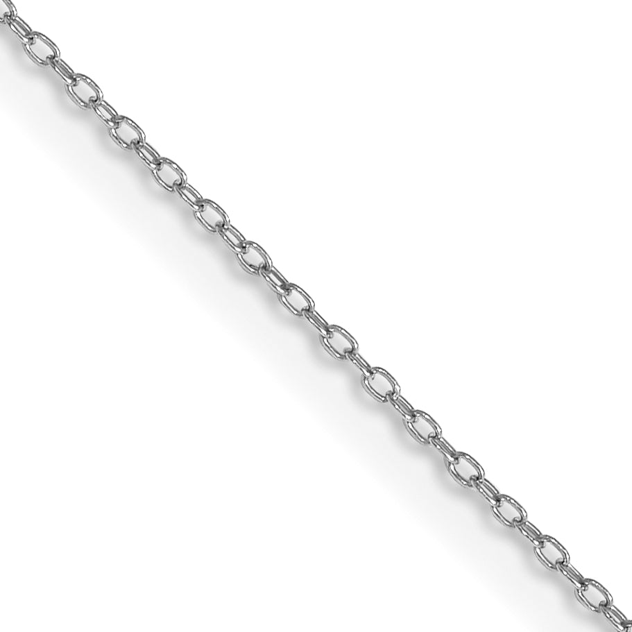 Sterling Silver 1mm Rhodium-plated Cable Chain