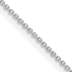 Sterling Silver Rhodium-plated 1mm 8 Sided Diamond-cut Cable Chain