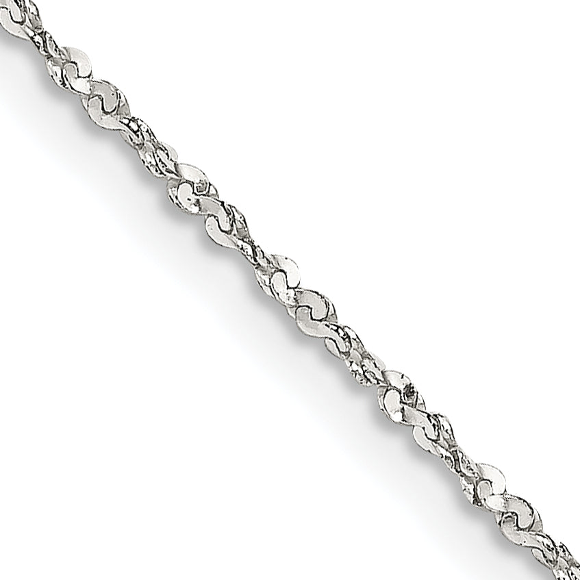 Sterling Silver 1.2mm Twisted Serpentine Chain