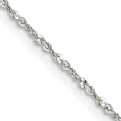 Sterling Silver 1.2mm Twisted Serpentine Chain