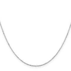 Sterling Silver 1.05mm Square Fancy Beaded Chain