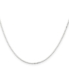 Sterling Silver 1.15mm Square Fancy Beaded Chain