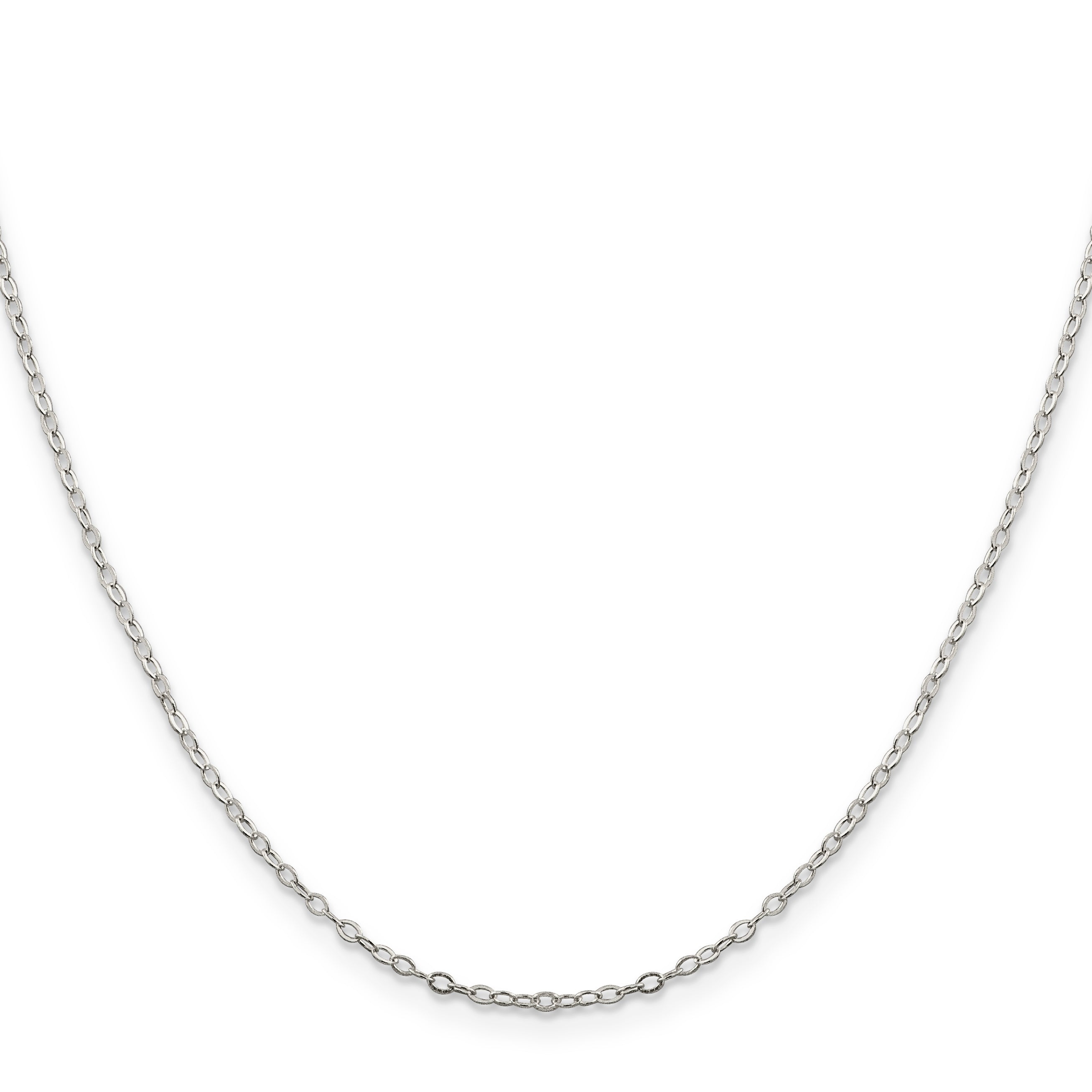 Sterling Silver 1.5mm Flat Open Oval Cable Chain