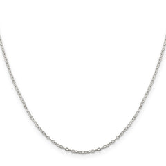 Sterling Silver 1.5mm Flat Open Oval Cable Chain