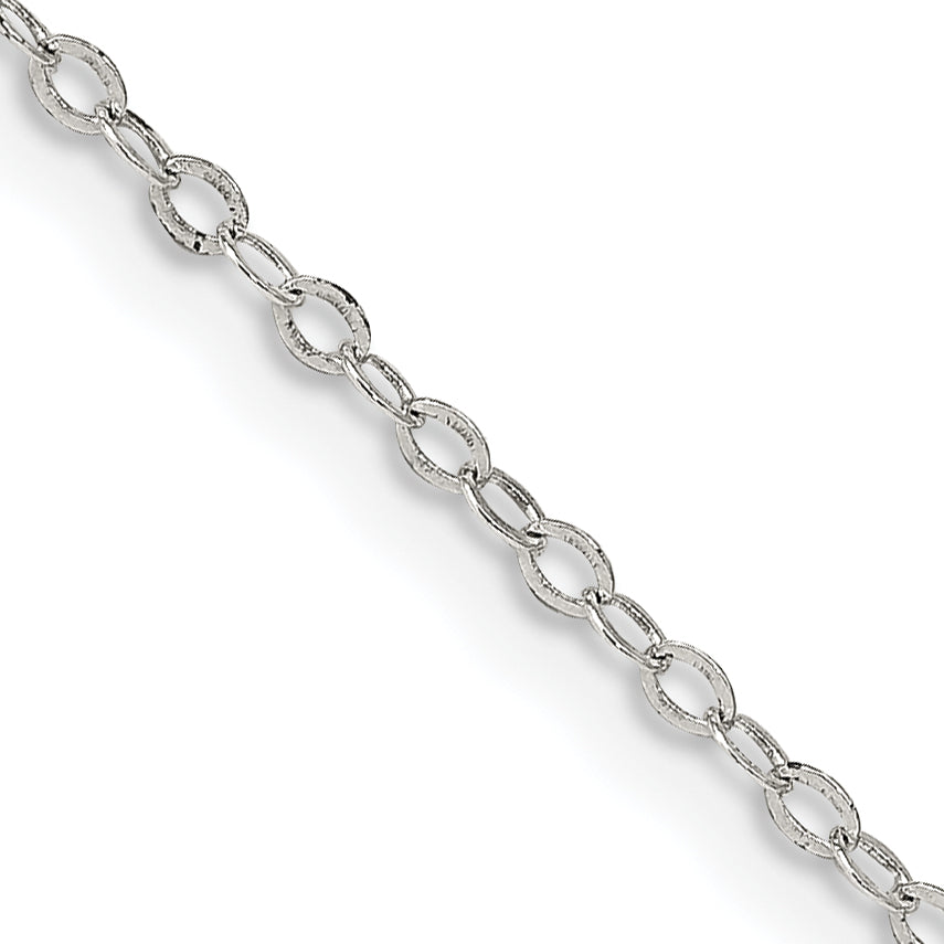 Sterling Silver 1.5mm Flat Open Oval Cable Chain