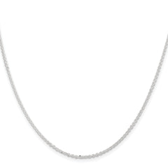 Sterling Silver 1.85mm Diamond-cut Forzantina Cable Chain