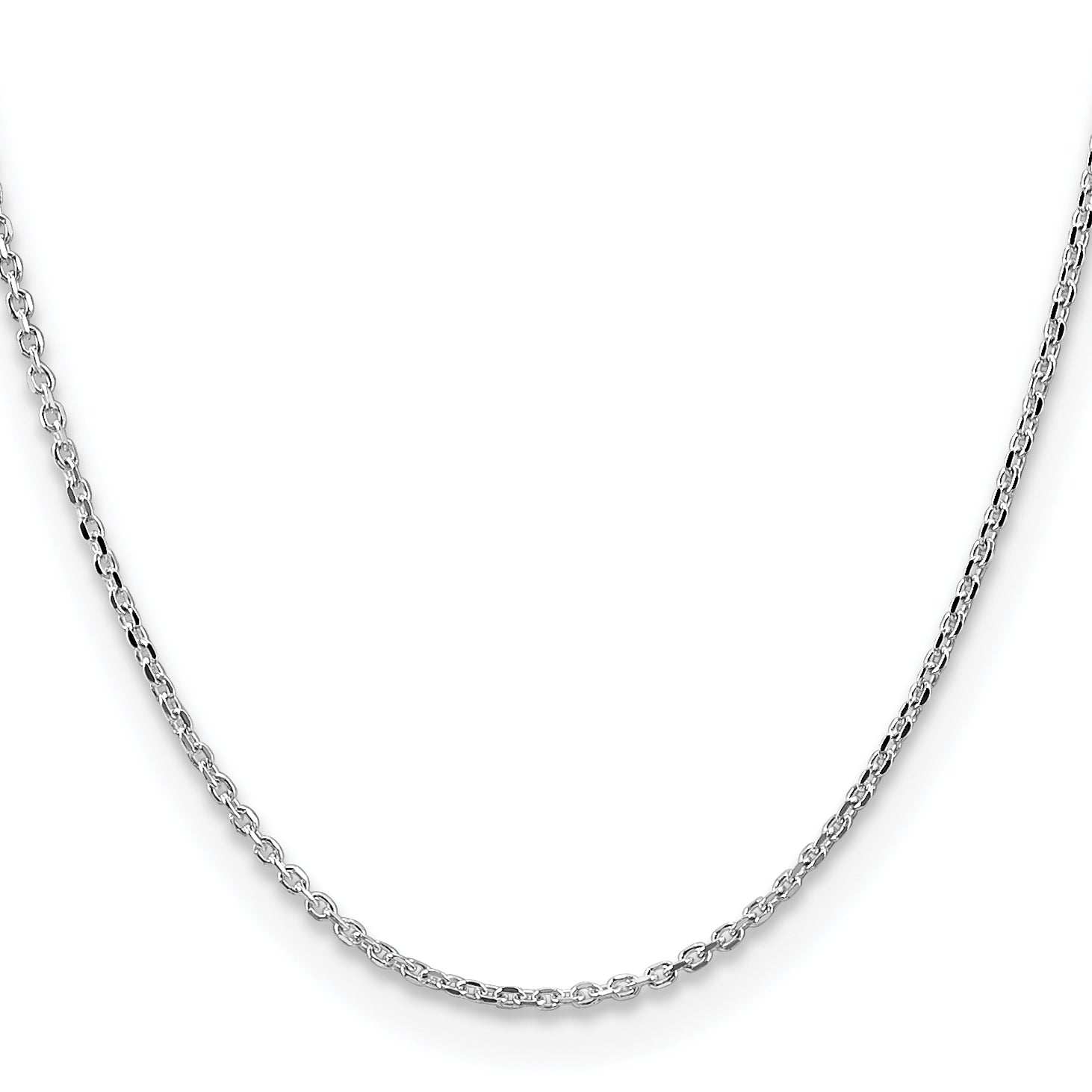 Sterling Silver 2.1mm Diamond-cut Forzantina Cable Chain