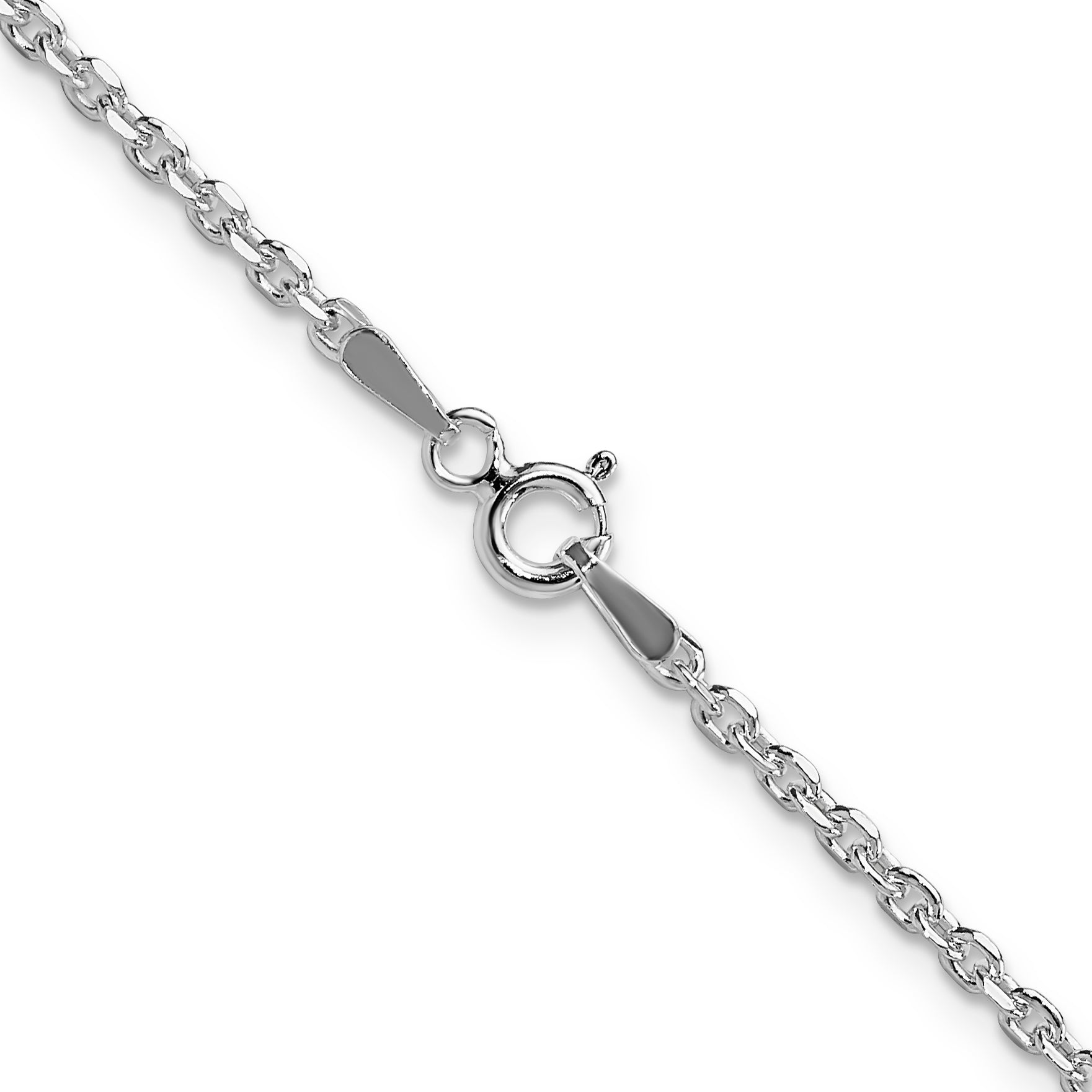 Sterling Silver 2.1mm Diamond-cut Forzantina Cable Chain