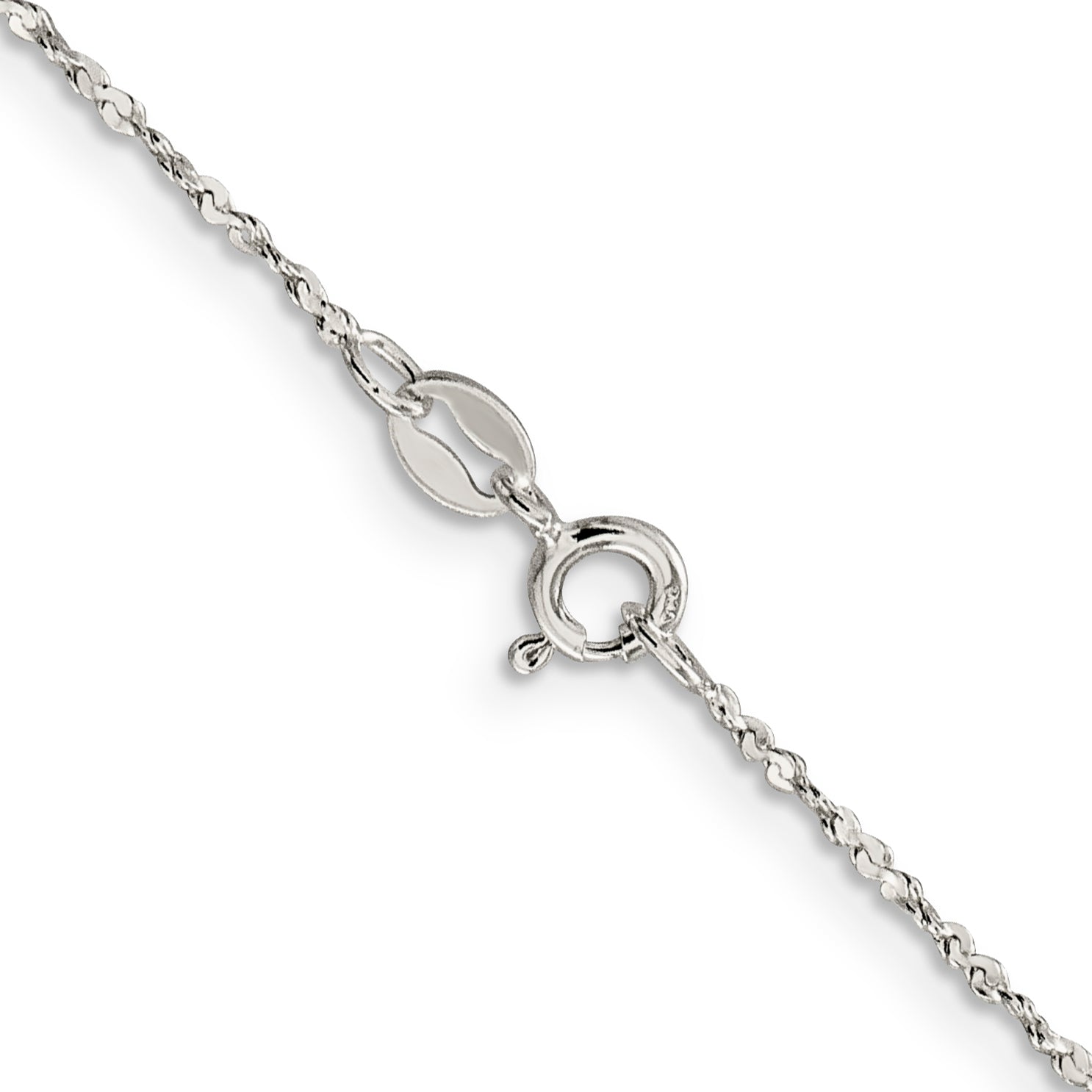 Sterling Silver 1.4mm Twisted Serpentine Chain