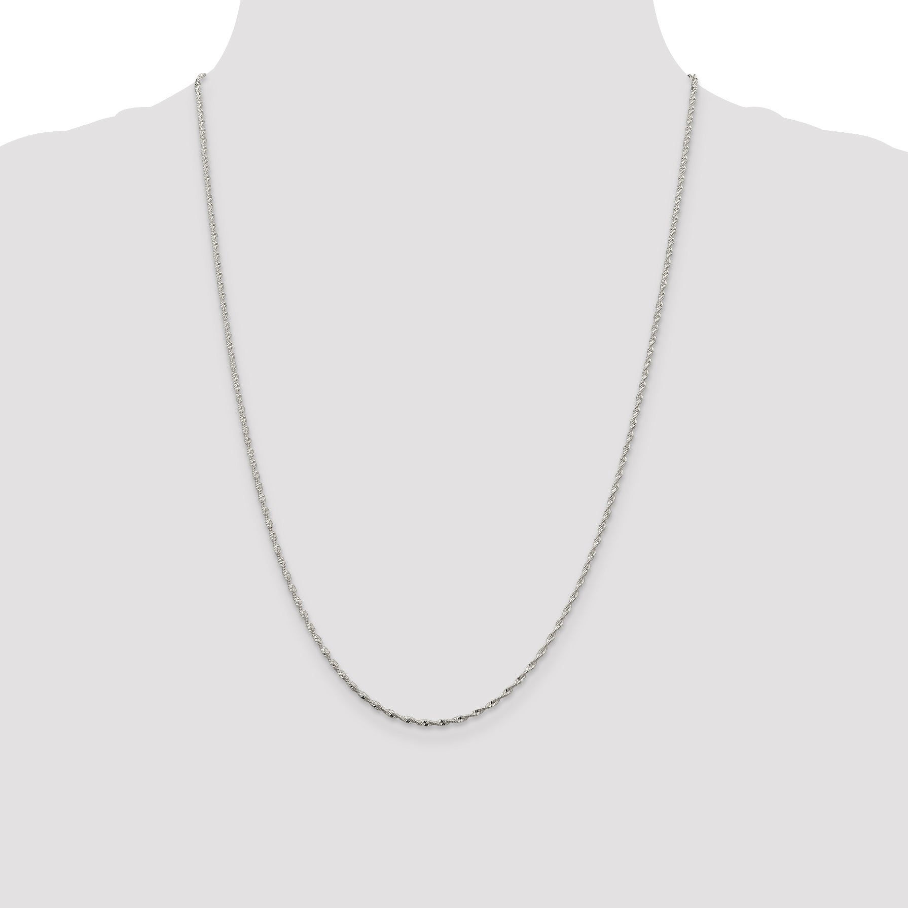 Sterling Silver 1.65mm Twisted Herringbone Chain