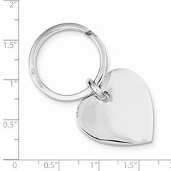 Sterling Silver Heart Key Ring