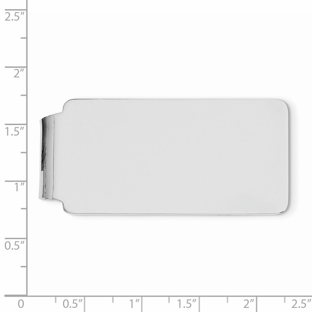 Sterling Silver Rhodium-plated Money clip