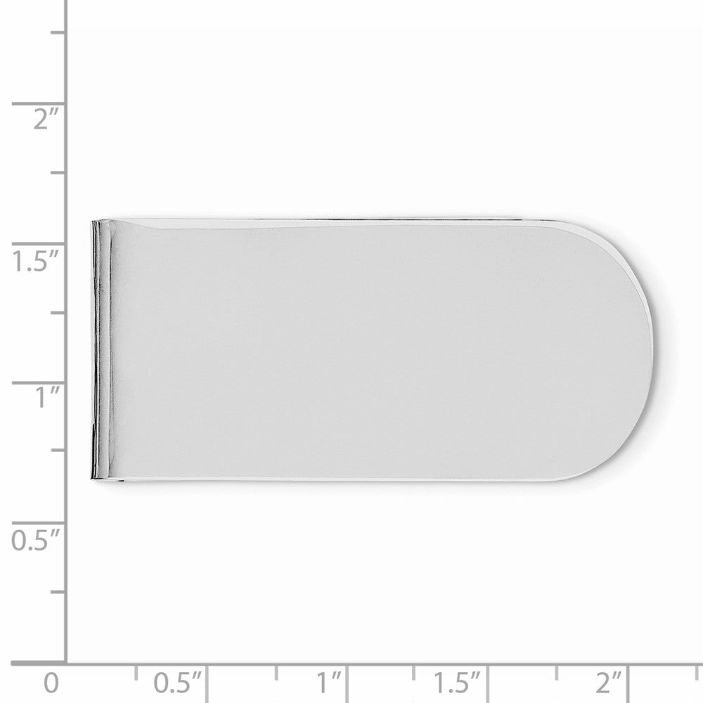 Sterling Silver Rhodium-plated Money Clip