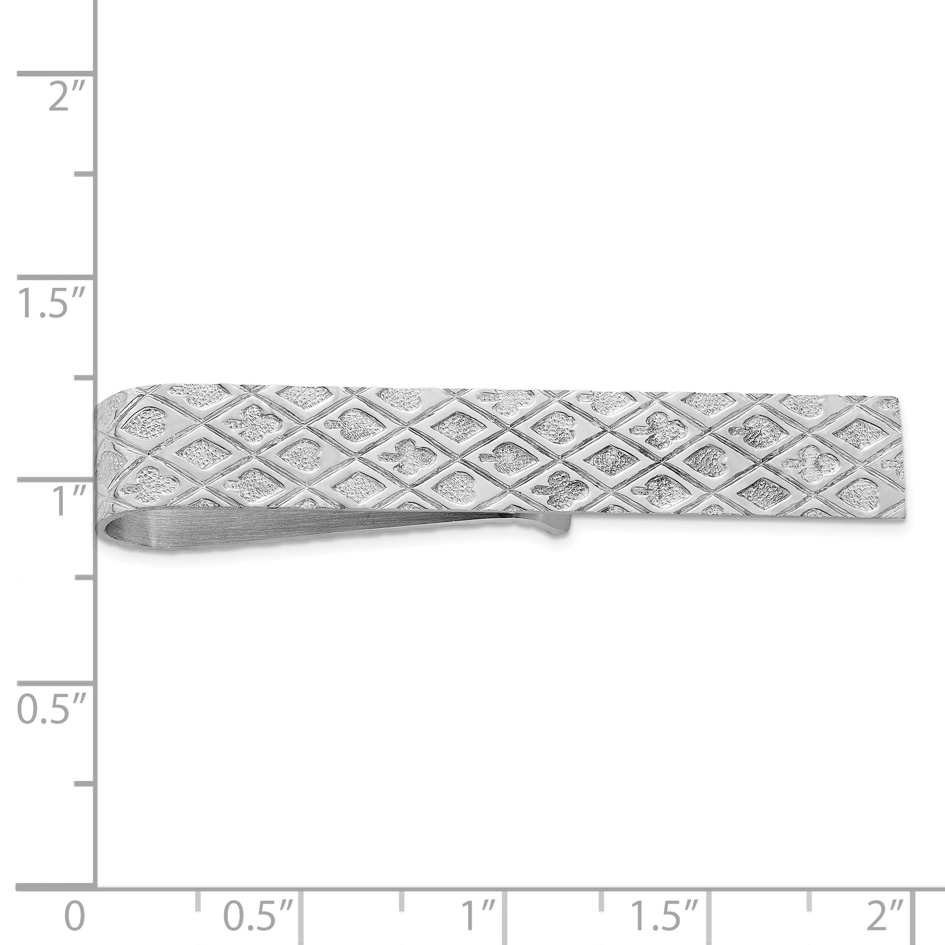 Sterling Silver Rhodium-plated Tie Bar