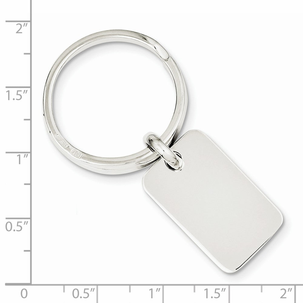 Sterling Silver Rhodium-plated Key Ring