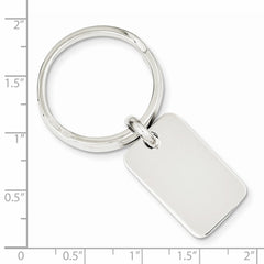 Sterling Silver Rhodium-plated Key Ring