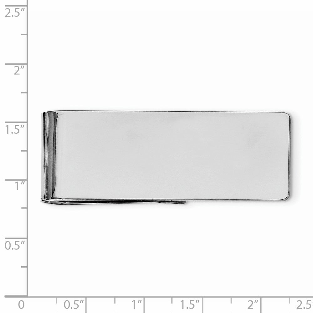 Sterling Silver Rhodium-plated Money Clip