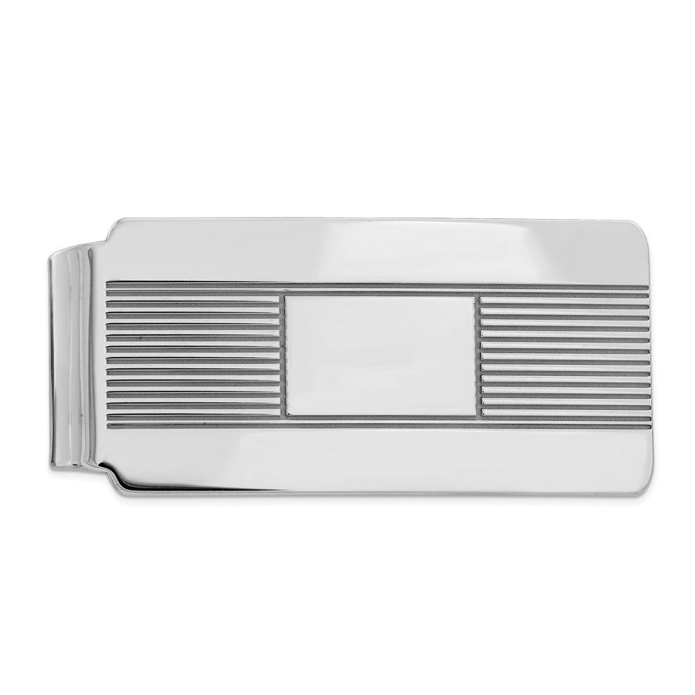 Sterling Silver Rhodium-plated Money Clip