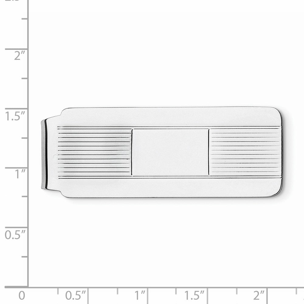 Sterling Silver Rhodium-plated Money Clip