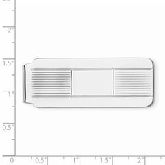 Sterling Silver Rhodium-plated Money Clip